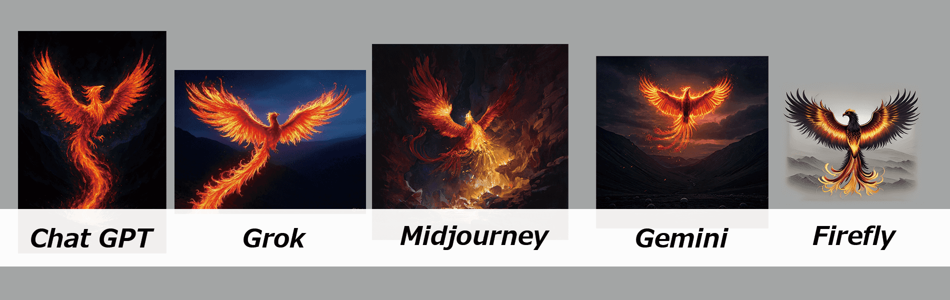 画像生成AIの比較 2025-04-12